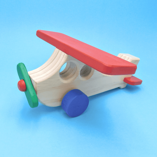 Avión de juguete de madera