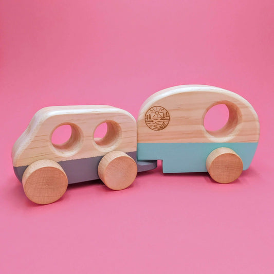 Rulote de madera de juguete