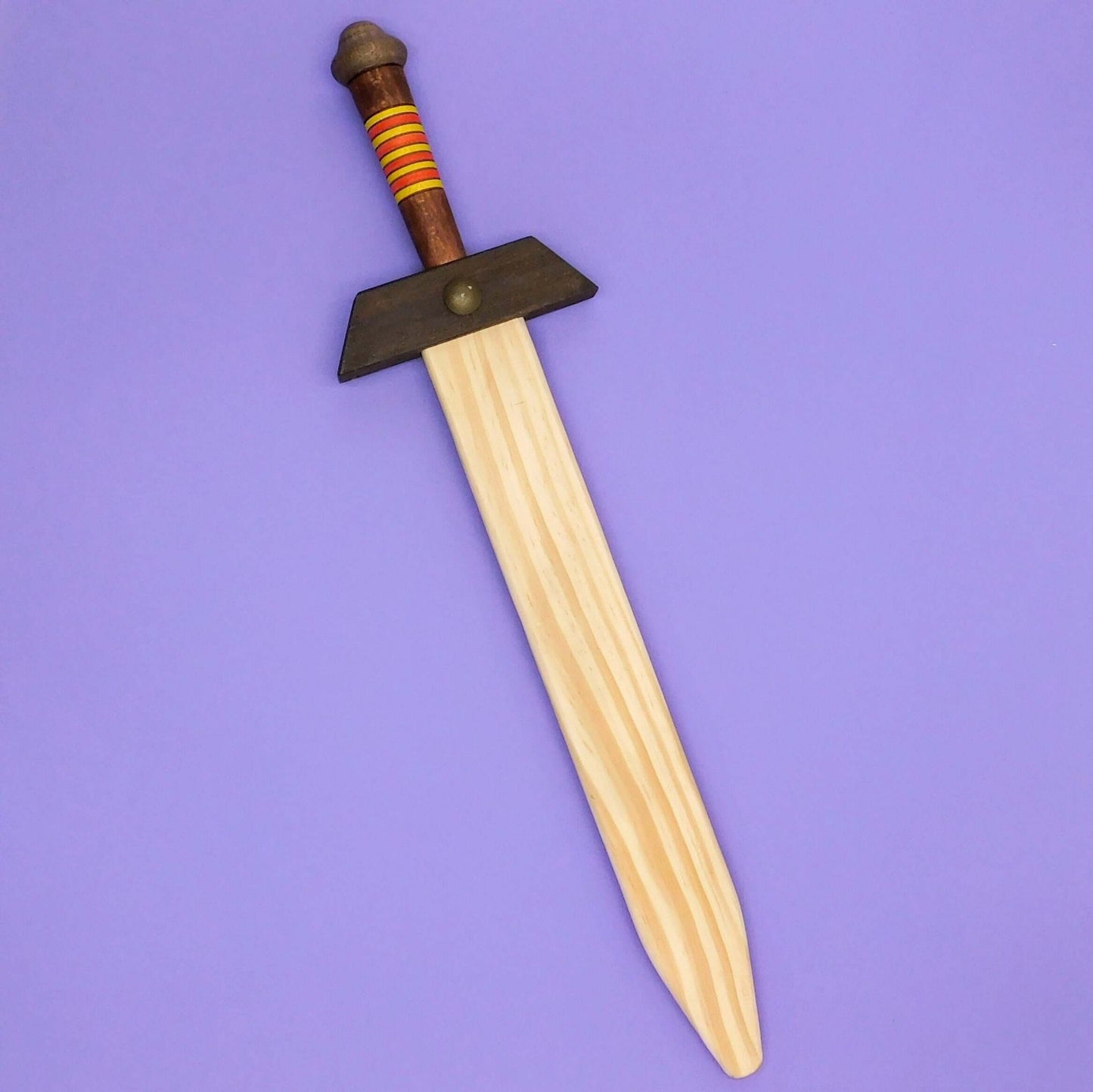 Espada de juguete de madera artesanal azul catalana