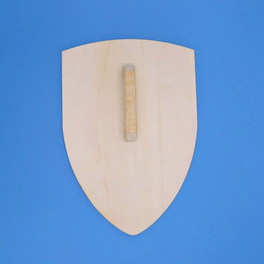 escudo de juguete de madera parte traser