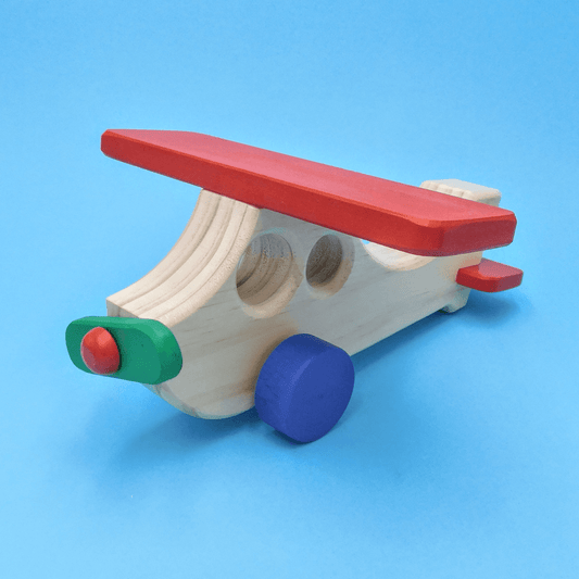 Avioneta de madera de juguete