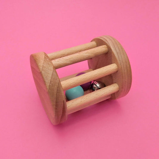 Rodari sonajero de madera para bebés artesanal