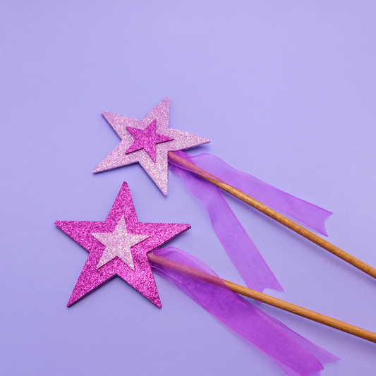 varita mágica estrella hecha a mano de juguete